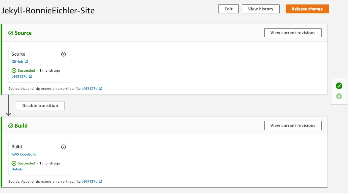 CodePipeline Screenshot